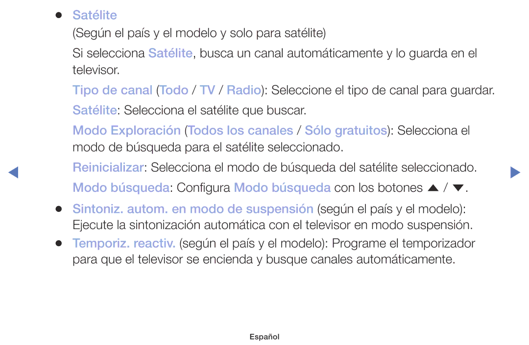 Samsung UA32K4070DSXMV manual Satélite 