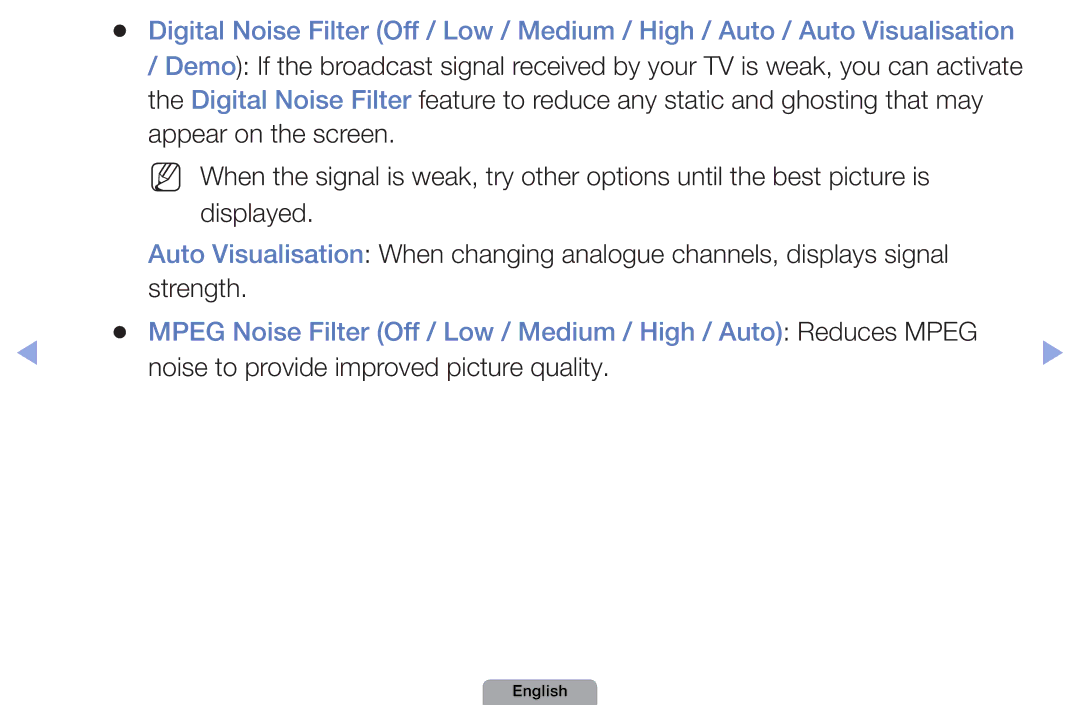 Samsung UA46D5500RRXTW, UA37D5000PRXRQ, UA37D5000PRXUM, UA46D5500RRCXA manual Noise to provide improved picture quality 