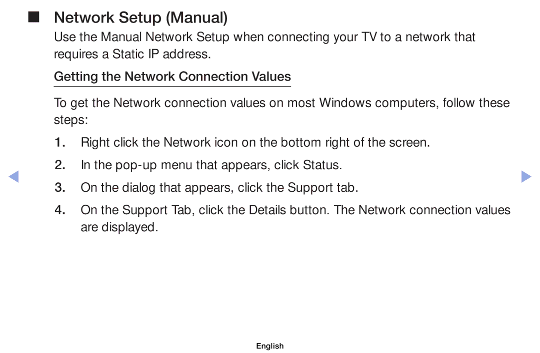 Samsung UA32D4000NXUM, UA37D5000PRXRQ, UA37D5000PRXUM, UA46D5500RRCXA, UA46D5500RRXZN Network Setup Manual, Are displayed 