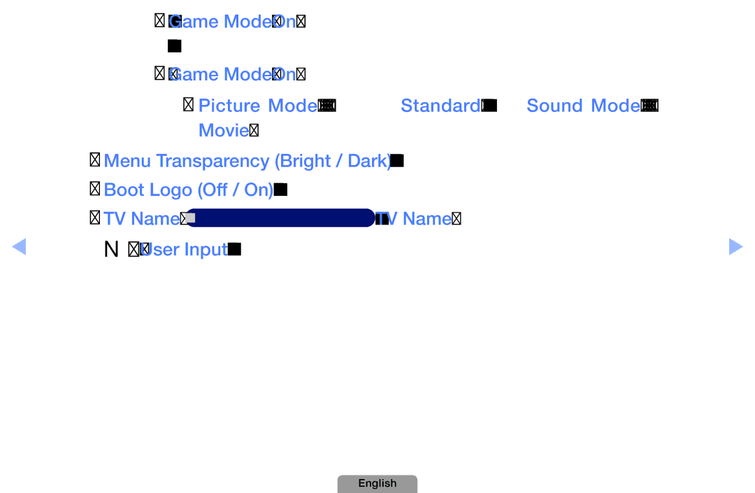 Samsung UA46D5000PRXRQ, UA37D5000PRXRQ, UA37D5000PRXUM NN If you select User Input, you can make TV name manually 