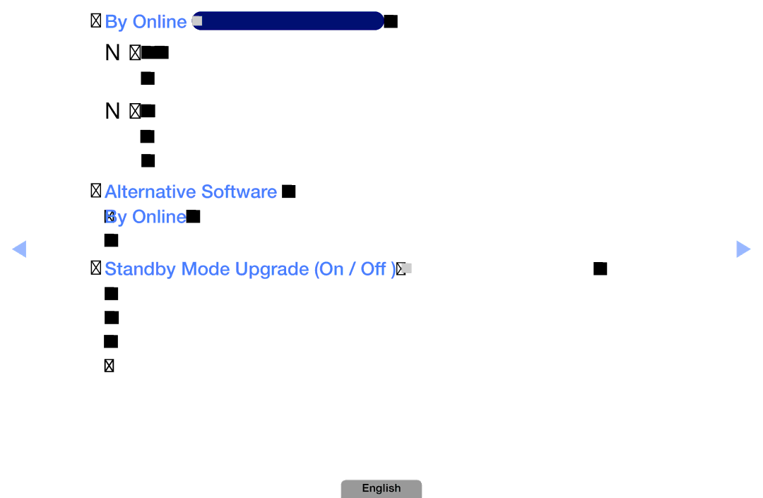 Samsung UA46D5000PRXZN manual By Online, Upgrade the software using the Internet, Standby Mode Upgrade On / Off, Manual 