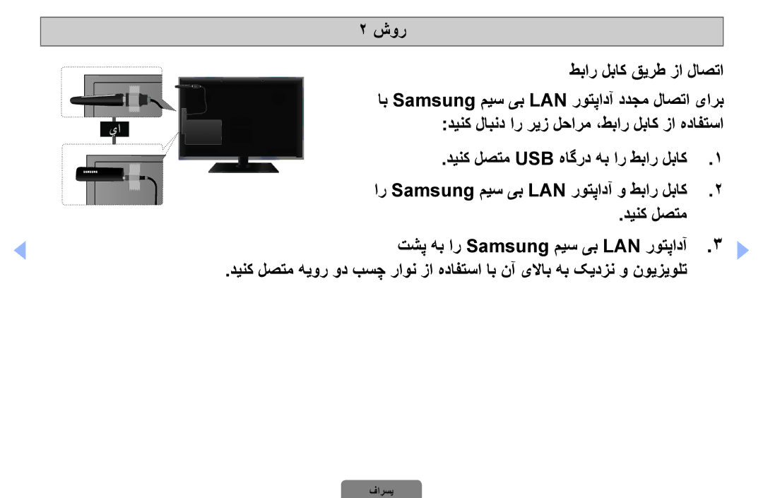 Samsung UA40D5030PRXZN, UA37D5000PRXRQ, UA37D5000PRXUM, UA46D5500RRCXA, UA46D5500RRXZN دینک لصتم Usb هاگرد هب ار طبار لباک 