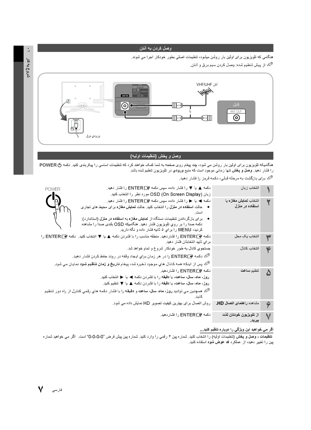 Samsung UA40C6200URXSJ, UA40C6200URXHC نتنآ هب ندرک لصو, هیلوا تامیظنت شخپ و لصو, ای هزاغم شیامن باختنا لزنم رد هدافتسا 