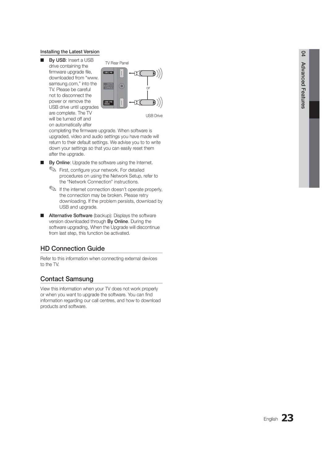 Samsung UA55C7000WRXSQ, UA40C7000WRXXP, UA40C7000WRXSJ, UA40C7000WRSHD, UA55C7000WRXKE HD Connection Guide, Contact Samsung 