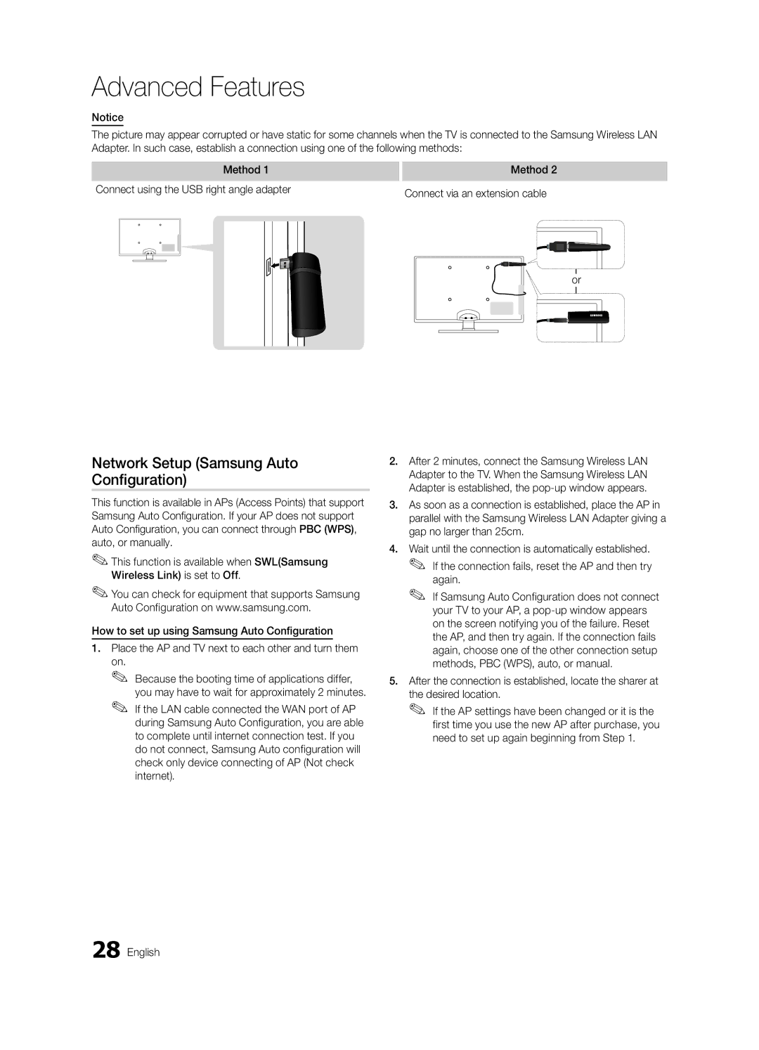 Samsung UA46C7000WRXSJ, UA40C7000WRXXP, UA40C7000WRXSJ, UA40C7000WRSHD manual Network Setup Samsung Auto Configuration, Again 