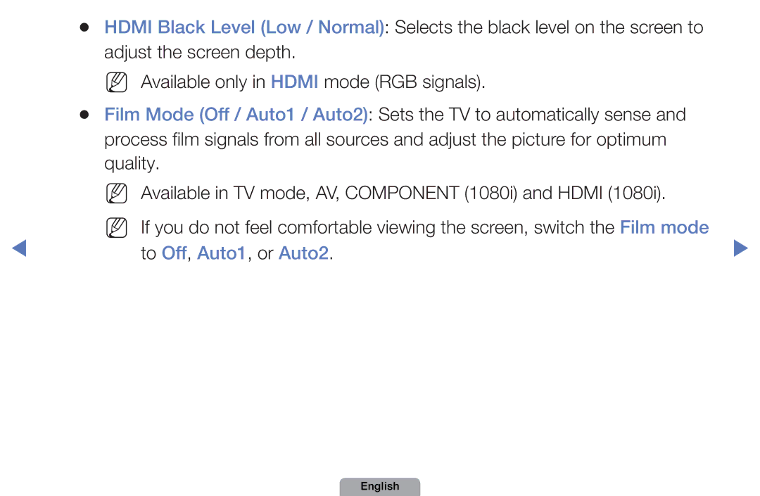 Samsung UA32D4003BMXSQ, UA40D5003BMXSQ manual To Off, Auto1, or Auto2 