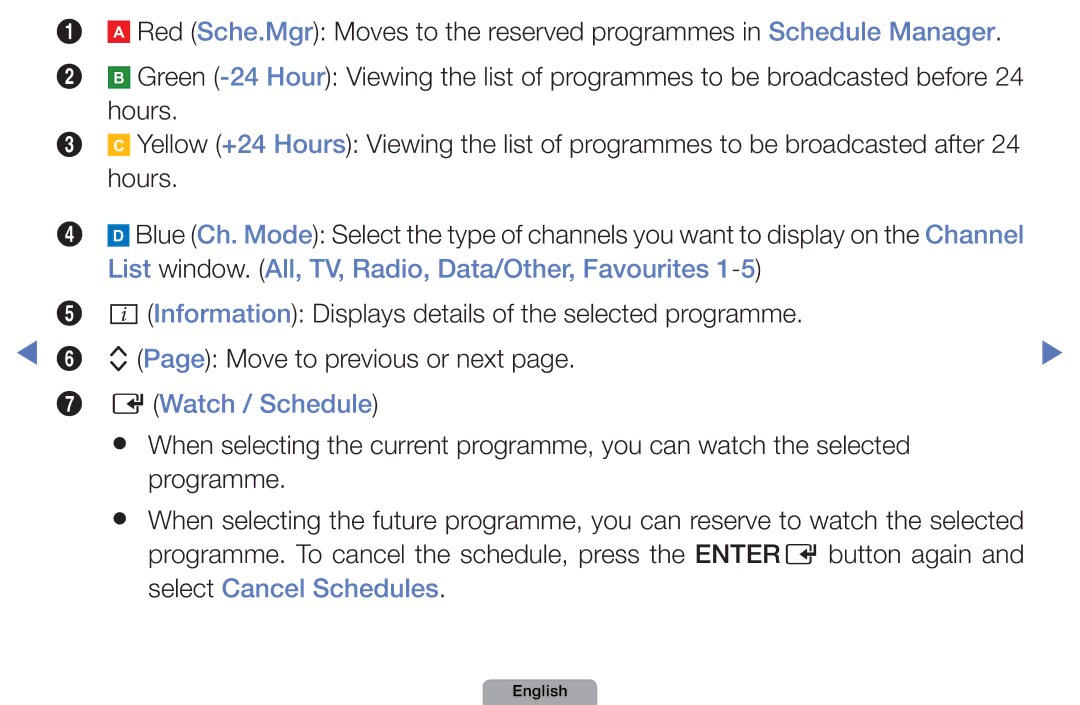 Samsung UA40D5003BMXSQ, UA32D4003BMXSQ manual Watch / Schedule 