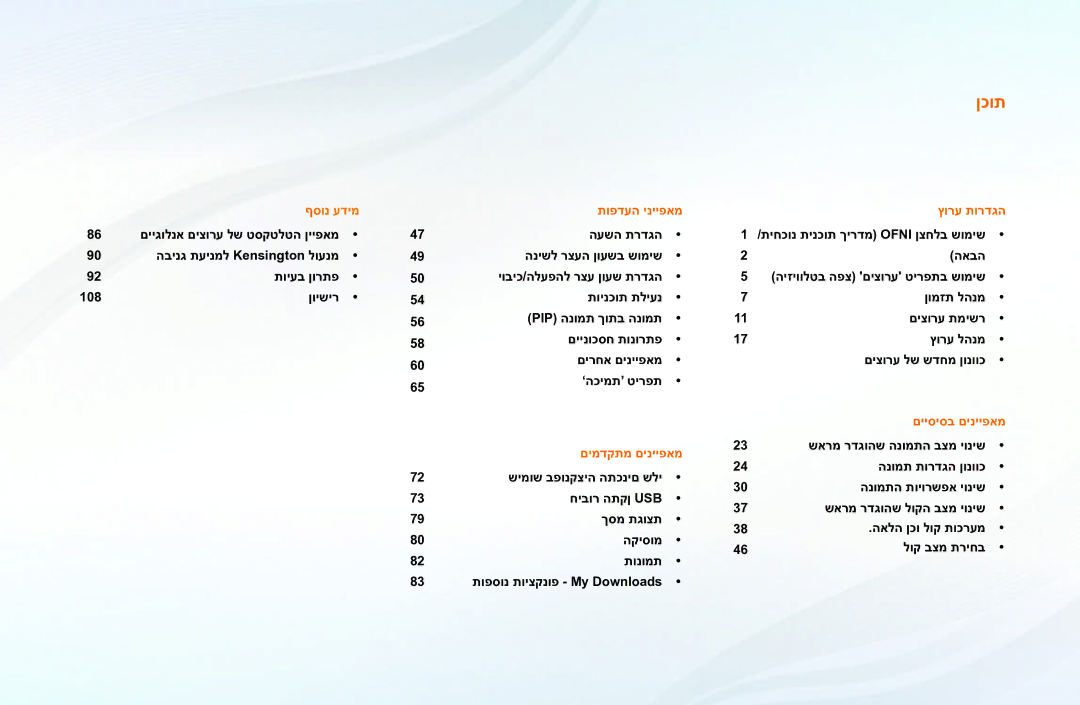 Samsung UA40D5003BMXSQ, UA32D4003BMXSQ manual ןכות 