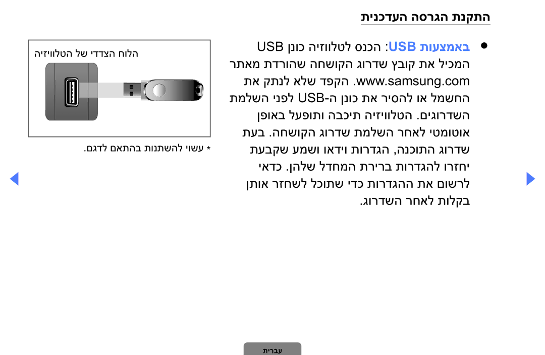 Samsung UA32D4003BMXSQ, UA40D5003BMXSQ manual תינכדעה הסרגה תנקתה 