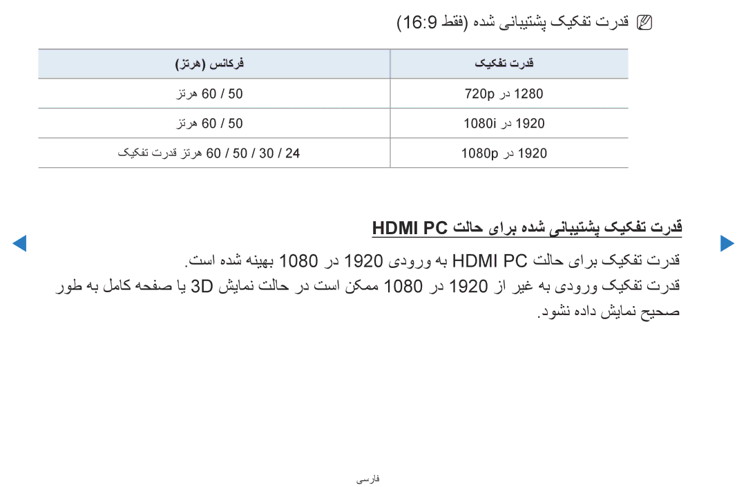 Samsung UA46D5500RRSMN 169 طقف هدش ینابیتشپ کیکفت تردق, Hdmi PC تلاح یارب هدش ینابیتشپ کیکفت تردق, دوشن هداد شیامن حیحص 