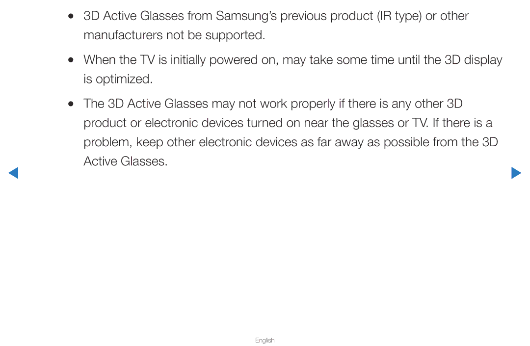 Samsung UA46D5500RRCXA, UA40D5500RRSXA, UA46D5500RRXZN, UA40D5500RRXUM, UA46D5500RRXUM, UA46D5500RRSMN manual Active Glasses 