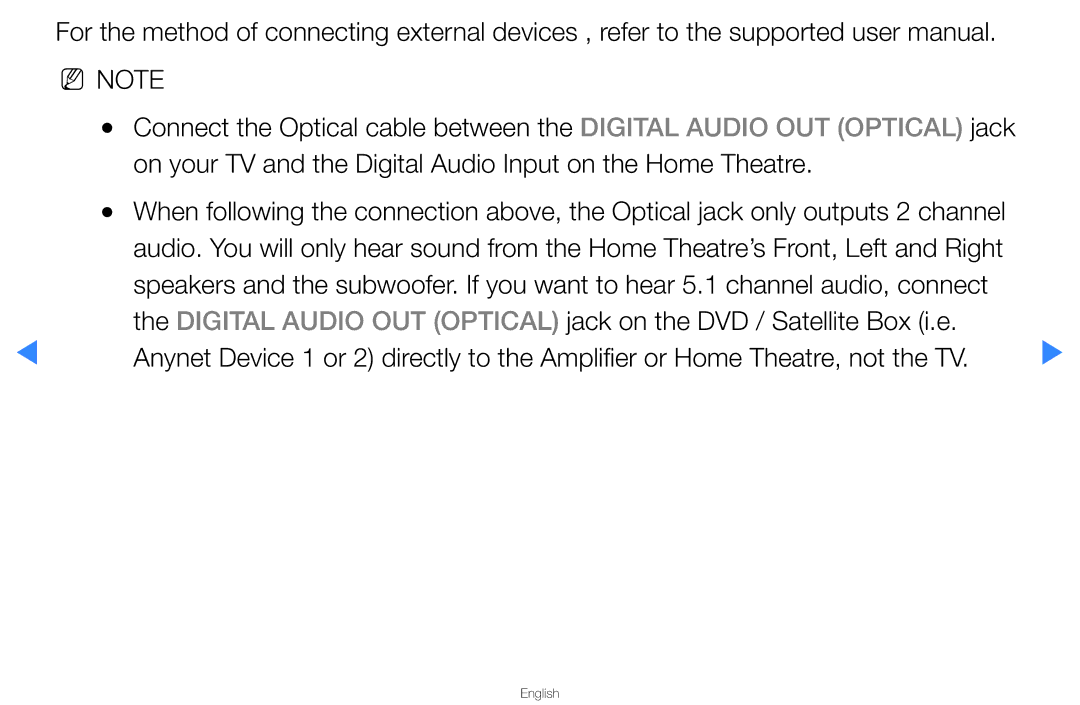 Samsung UA40D5500RRXZN, UA40D5500RRSXA, UA46D5500RRCXA manual On your TV and the Digital Audio Input on the Home Theatre 