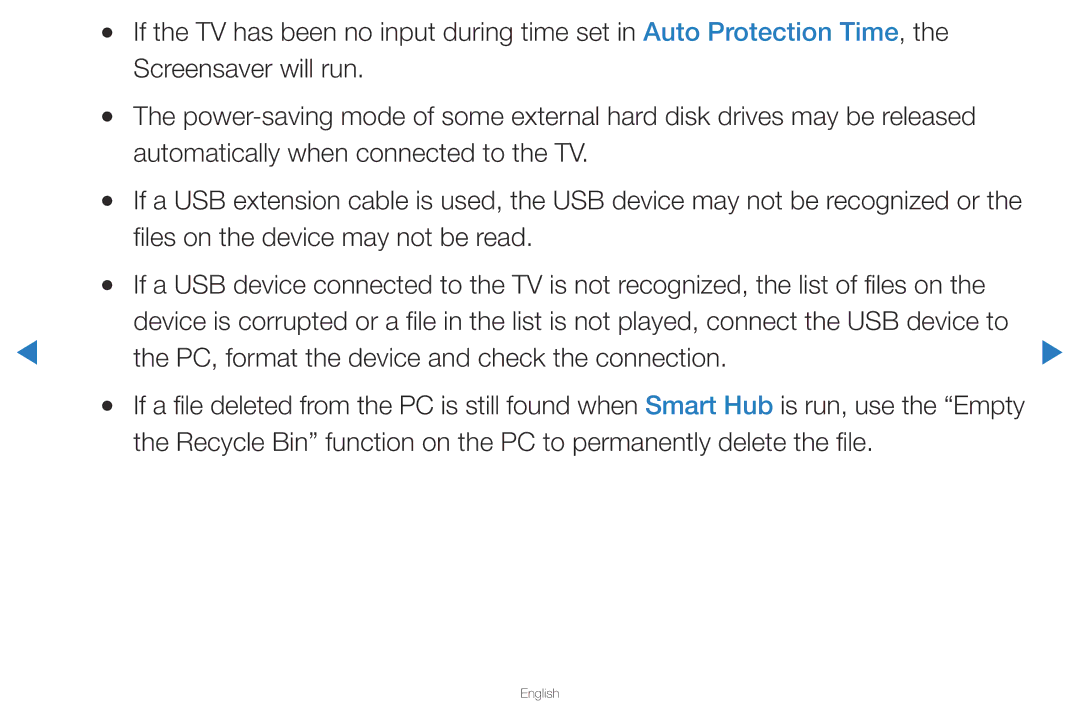 Samsung UA46D5500RRCXA, UA40D5500RRSXA, UA46D5500RRXZN, UA40D5500RRXUM manual PC, format the device and check the connection 