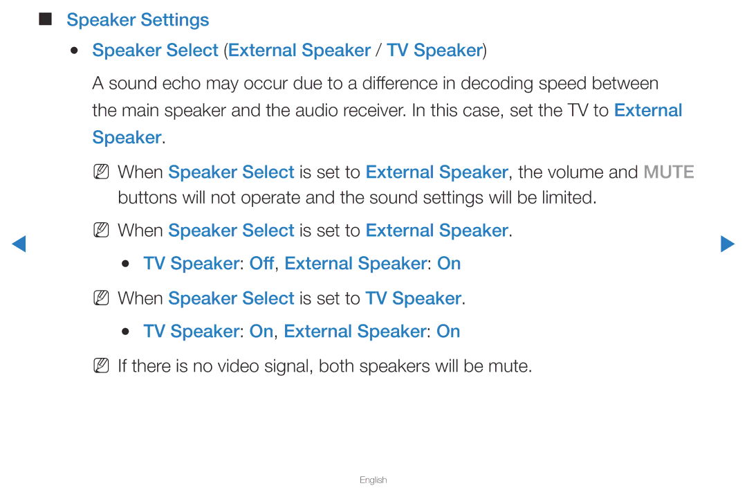 Samsung UA46D5500RRCXA, UA40D5500RRSXA, UA46D5500RRXZN Speaker, NN If there is no video signal, both speakers will be mute 