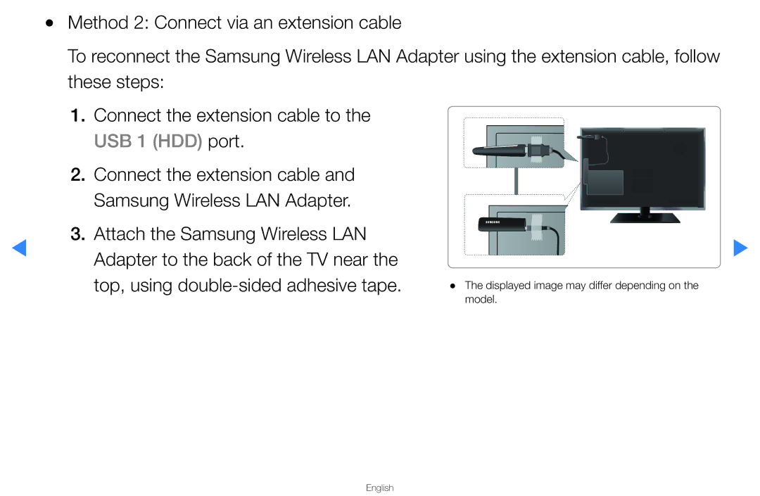 Samsung UA46D5500RRXTW, UA40D5500RRSXA, UA46D5500RRCXA, UA46D5500RRXZN, UA40D5500RRXUM, UA46D5500RRXUM manual USB 1 HDD port 