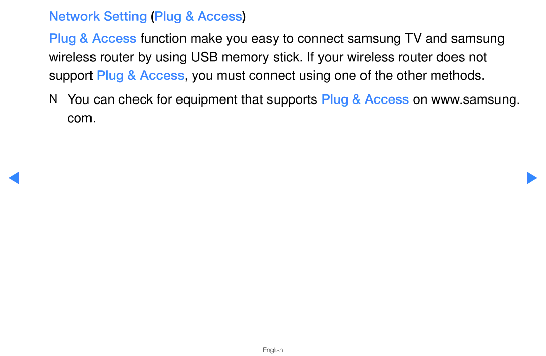 Samsung UA40D5500RRXTW, UA40D5500RRSXA, UA46D5500RRCXA, UA46D5500RRXZN, UA40D5500RRXUM manual Network Setting Plug & Access 