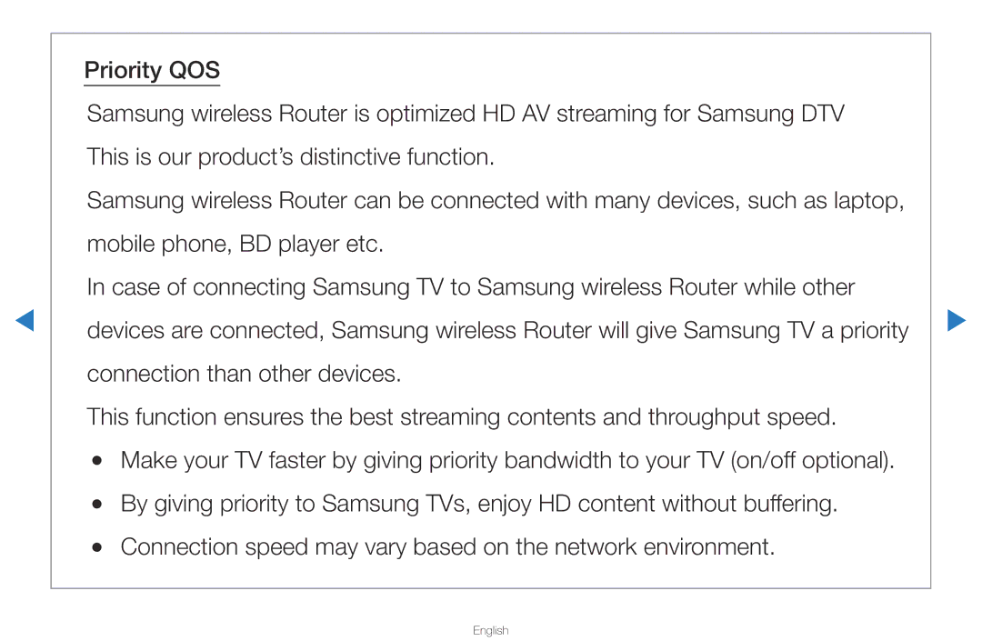 Samsung UA40D5500RRXRQ, UA40D5500RRSXA, UA46D5500RRCXA manual Connection speed may vary based on the network environment 