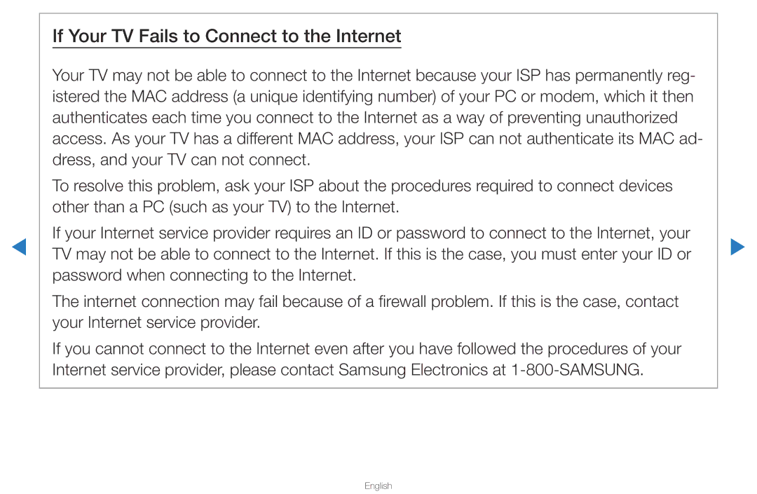 Samsung UA46D5500RRCXA, UA40D5500RRSXA, UA46D5500RRXZN, UA40D5500RRXUM manual If Your TV Fails to Connect to the Internet 