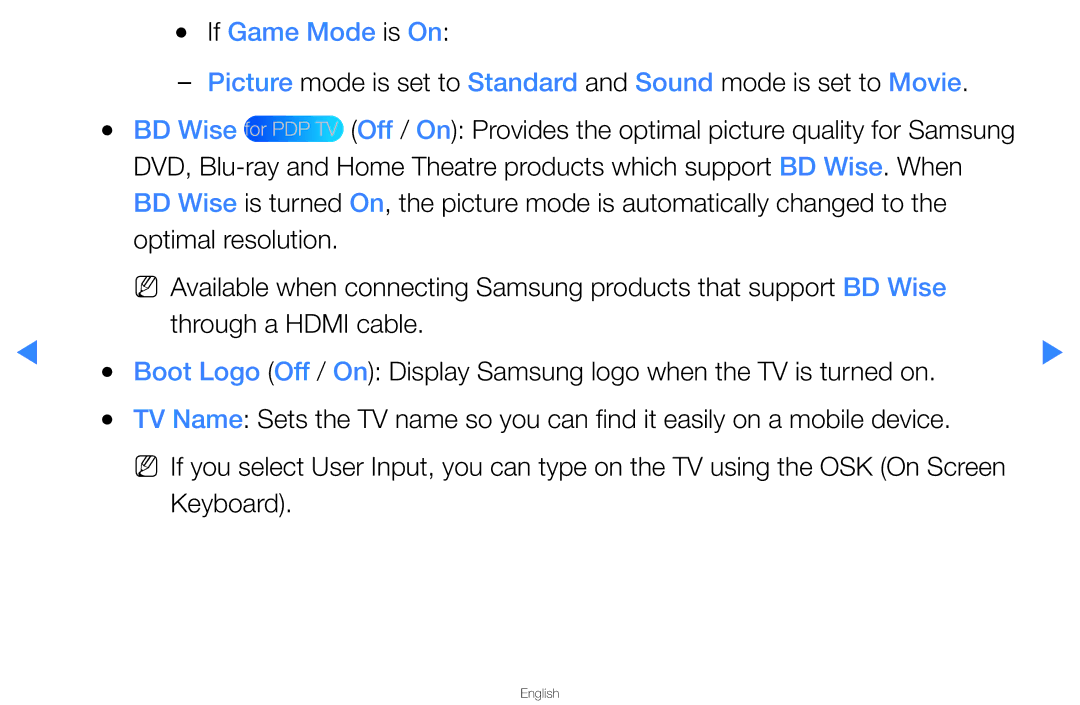 Samsung UA46D5500RRXUM, UA40D5500RRSXA, UA46D5500RRCXA, UA46D5500RRXZN, UA40D5500RRXUM manual If Game Mode is On, Keyboard 