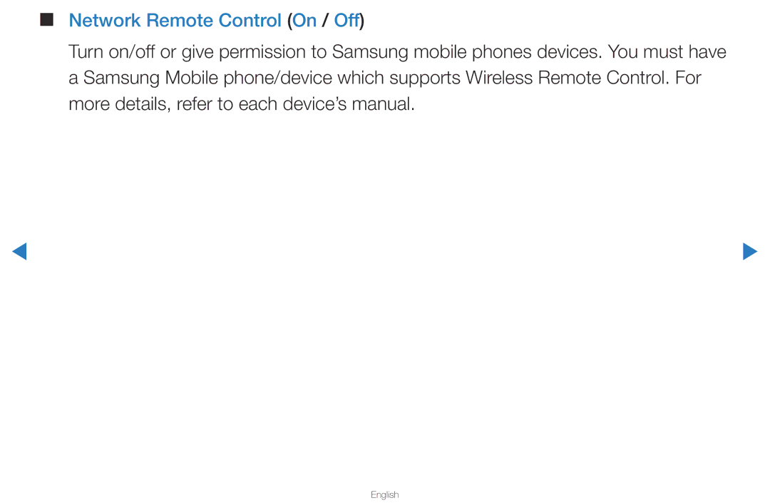 Samsung UA46D5500RRXTW, UA40D5500RRSXA, UA46D5500RRCXA, UA46D5500RRXZN, UA40D5500RRXUM manual Network Remote Control On / Off 