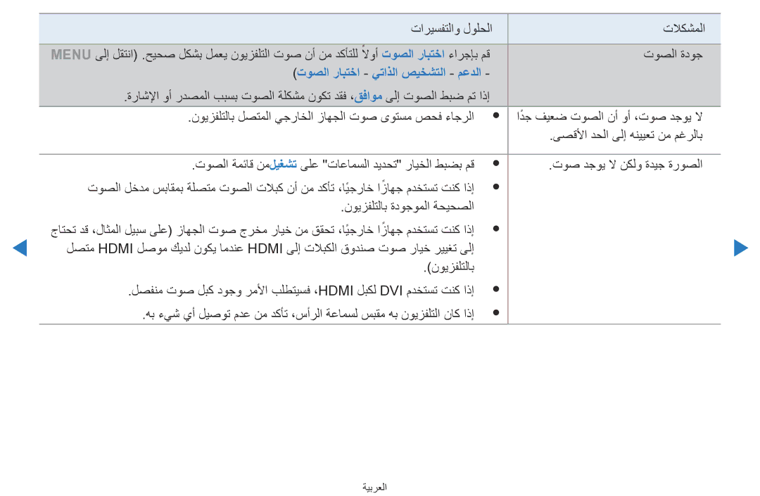 Samsung UA46D5500RRCXA, UA40D5500RRSXA, UA46D5500RRXZN, UA40D5500RRXUM, UA46D5500RRXUM manual توصلا رابتخا يتاذلا صيخشتلا معدلا 