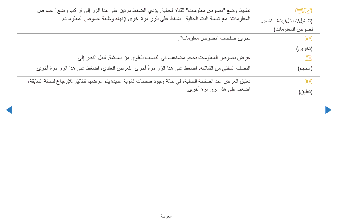 Samsung UA46D5500RRCXA, UA40D5500RRSXA, UA46D5500RRXZN, UA40D5500RRXUM, UA46D5500RRXUM manual ىرخأ ةرم رزلا اذه ىلع طغضا قيلعت 