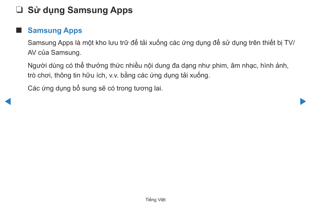 Samsung UA40D5500RRXXV manual Sư dung Samsung Apps 