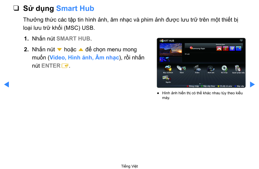 Samsung UA40D5500RRXXV manual Sử dụng Smart Hub 