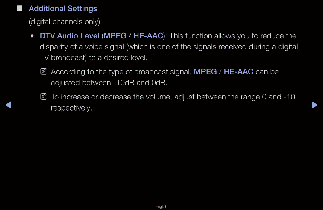 Samsung UA40D6600WMXXV, UA40D6600WMSHD, UA40D6600WNXHC, UA40D6600WNXUM, UA32D6000SNXZN, UA55D6600WMXHC Additional Settings 