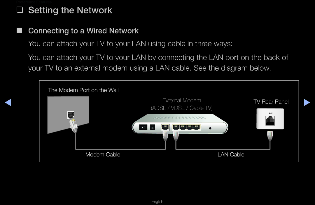 Samsung UA55D6400UMXSQ, UA40D6600WMSHD, UA40D6600WNXHC, UA40D6600WNXUM, UA32D6000SNXZN, UA55D6600WMXHC Setting the Network 