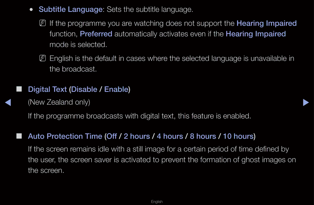 Samsung UA40D6600WNXZN, UA40D6600WMSHD, UA40D6600WNXHC, UA40D6600WNXUM, UA32D6000SNXZN manual Digital Text Disable / Enable 