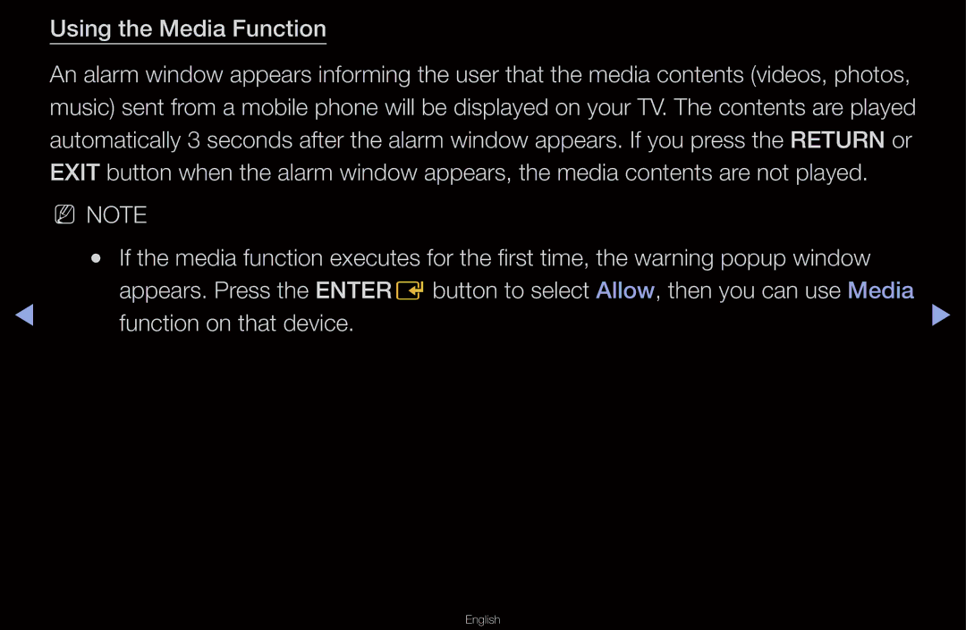 Samsung UA46D6600WMSHD, UA40D6600WMSHD, UA40D6600WNXHC, UA40D6600WNXUM, UA55D6600WMXHC manual Using the Media Function 