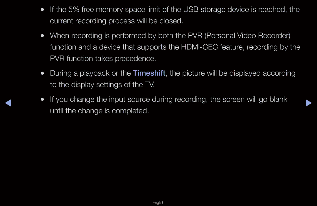 Samsung UA46D6000SMXHC, UA40D6600WMSHD, UA40D6600WNXHC, UA40D6600WNXUM, UA55D6600WMXHC manual PVR function takes precedence 