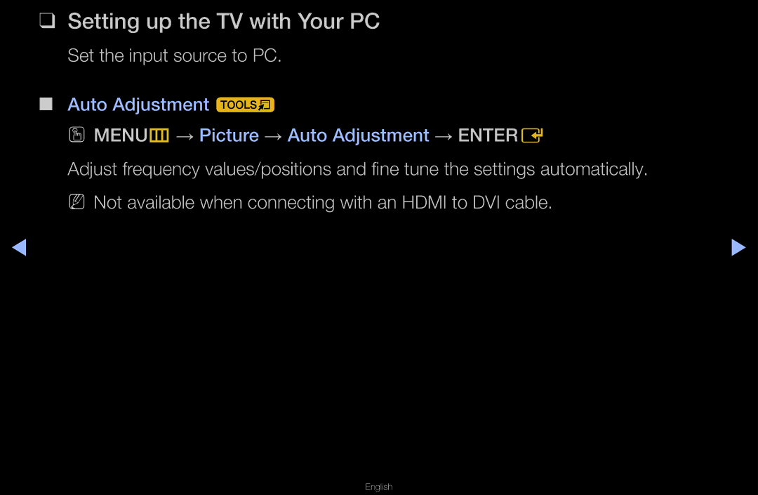 Samsung UA55D6600WMXHC, UA40D6600WMSHD, UA40D6600WNXHC manual Setting up the TV with Your PC, Set the input source to PC 