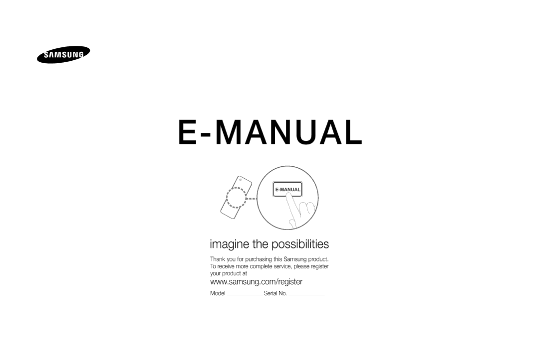 Samsung UA46EH6030RXXV, UA40EH6030RXXV, UA55EH6030RXXV manual Manual 