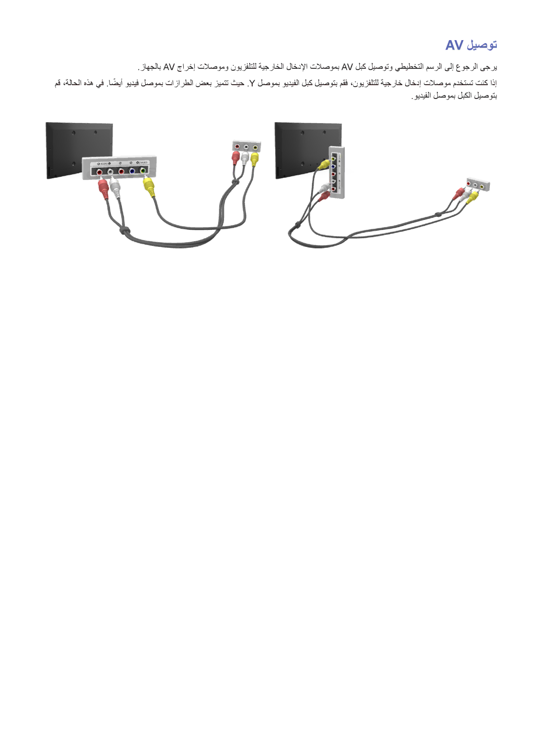 Samsung UA60H6300ARXEG, UA40F5500ARXUM, UA40F6800ARXUM, UA60H6300ARXMM, UA60H6300ARXZN, UA65F6400ARXMM, UA32F5300ARXUM Av ليصوت 