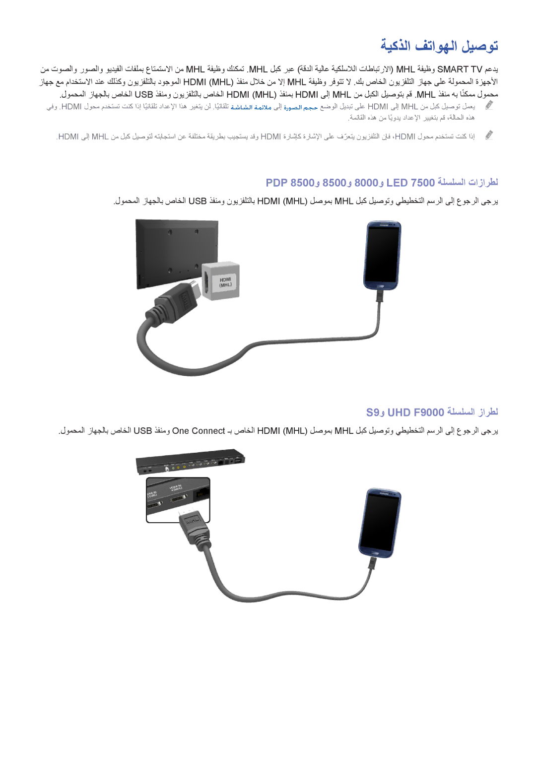 Samsung UA40F7500BRXUM, UA55F8000ARXUM manual ةيكذلا فتاوهلا ليصوت, ةمئاقلا هذه نم ايوديً دادعلإا رييغتب مق ،ةلاحلا هذه 