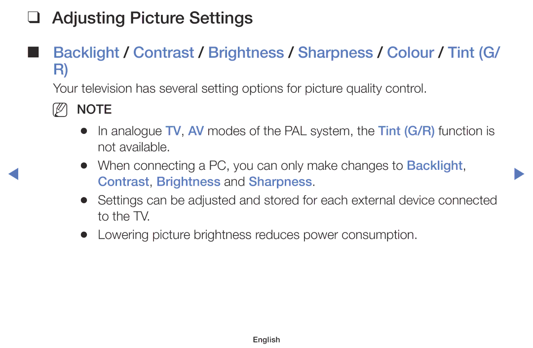 Samsung UA32FH4003KXXV, UA40H4200AWXSQ, UA40H5003AKXXV manual Adjusting Picture Settings, Contrast, Brightness and Sharpness 