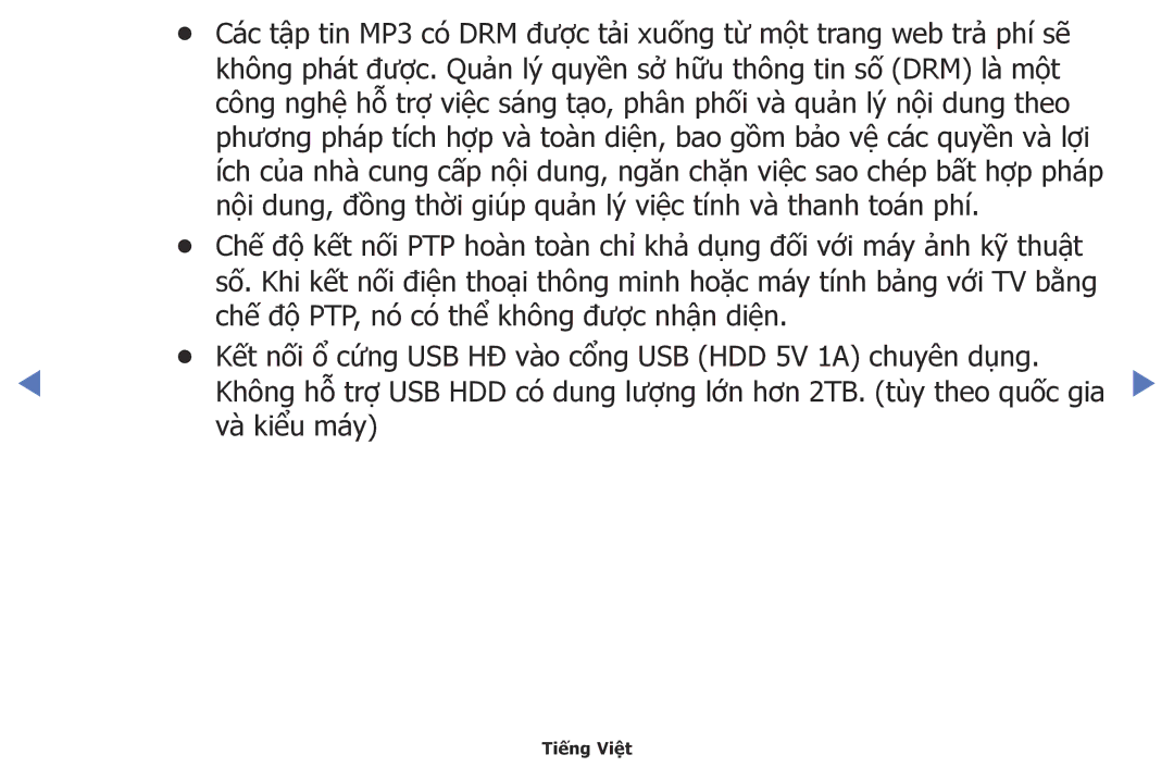 Samsung UA32FH4003KXXV, UA40H5003AKXXV, UA48H5003AKXXV, UA40H4200AKXXV, UA48H4200AKXXV manual Tiếng Việt 