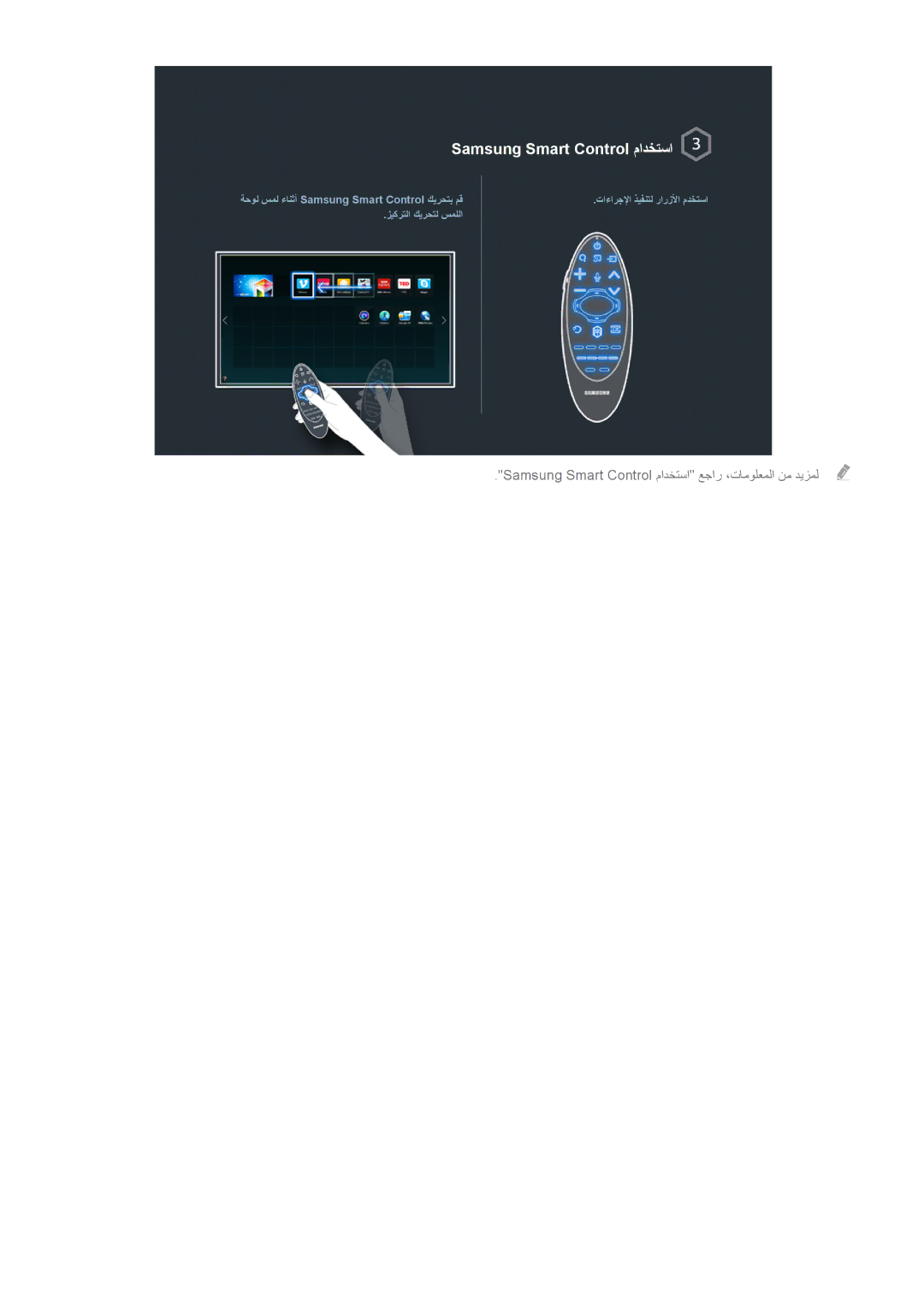 Samsung UA65HU8500RXMM, UA40HU7000RXSK, UA55HU7200RXSK, UA55HU8500RXSK, UA50HU7000RXSK manual Samsung Smart Control مادختسا 