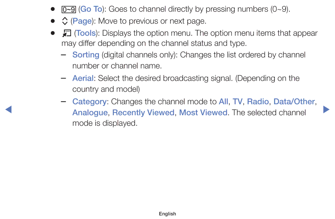 Samsung UA40J5000AWXSQ, UA40J5200AKXXV, UA32J4003AKXXV manual Analogue, Recently Viewed, Most Viewed. The selected channel 