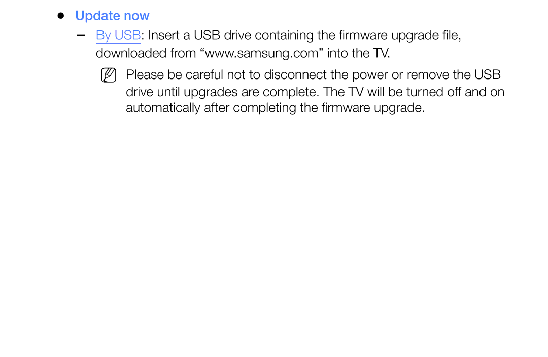 Samsung UA43K5100AKXXV, UA40K5100AKXXV, UA32K4100AKXXV, UA55K5100AKXXV, UA49K5100AKXXV manual Update now 