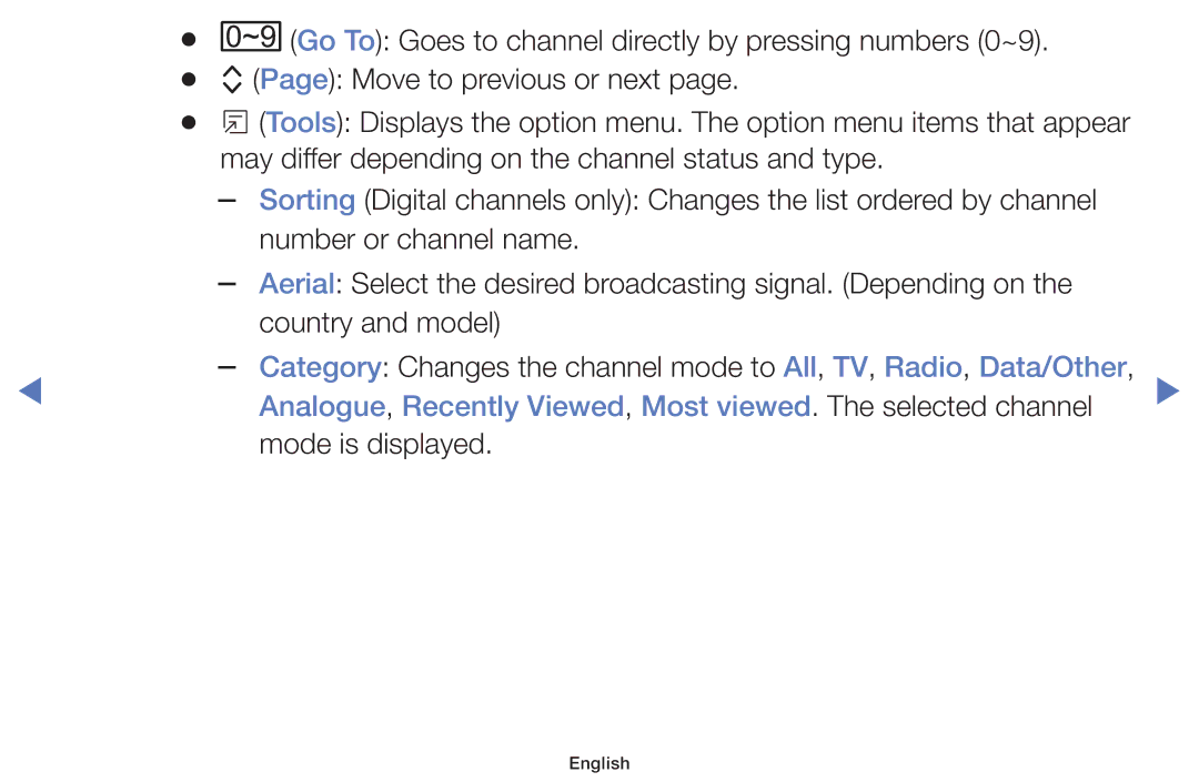 Samsung UA49K5100AKXXV, UA40K5100AKXXV, UA32K4100AKXXV manual Analogue, Recently Viewed, Most viewed. The selected channel 