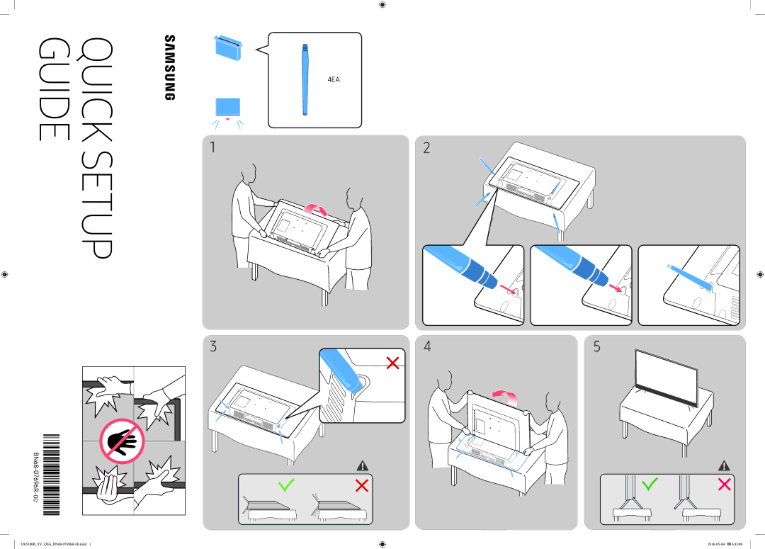 Samsung UA55K5100AKXXV, UA40K5100AKXXV, UA49K5100AKXXV, UA43K5100AKXXV manual Quick Setup Guide 