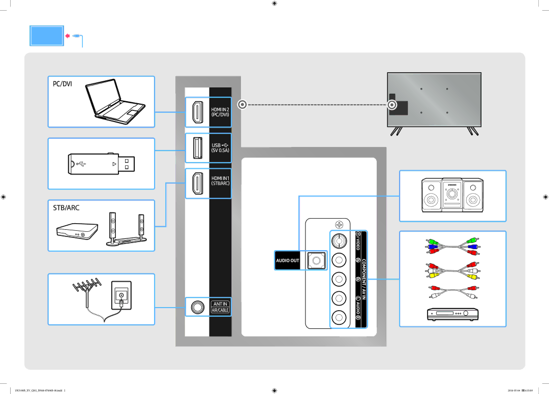 Samsung UA49K5100AKXXV, UA40K5100AKXXV, UA55K5100AKXXV, UA43K5100AKXXV manual UK5100BXVQSGBN68-07696R-00.indd 2016-05-04 