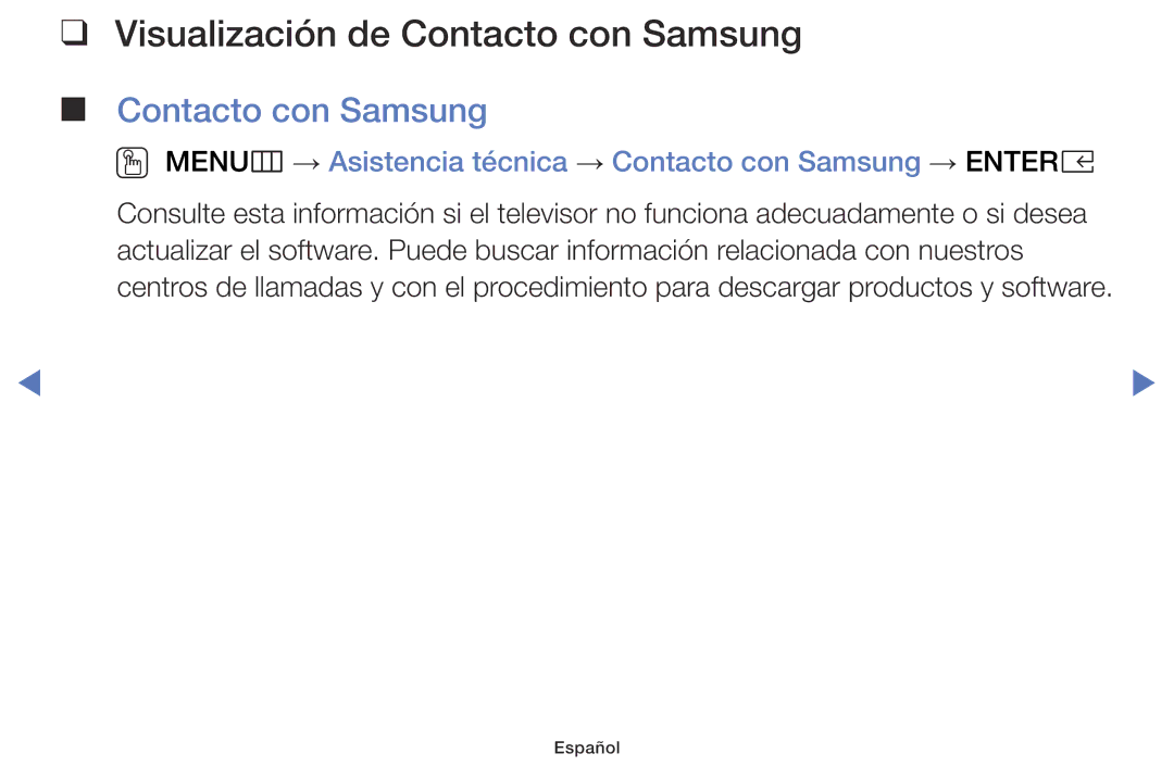 Samsung UA32K5100AWXMV, UA40K5100BWXMV, UA43K5100BWXMV manual Visualización de Contacto con Samsung 