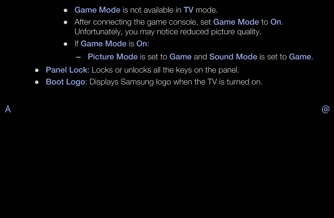 Samsung UA43M5100AKXXV, UA49M5100AKXXV, UA43M5100DKXXV manual Boot Logo Displays Samsung logo when the TV is turned on 