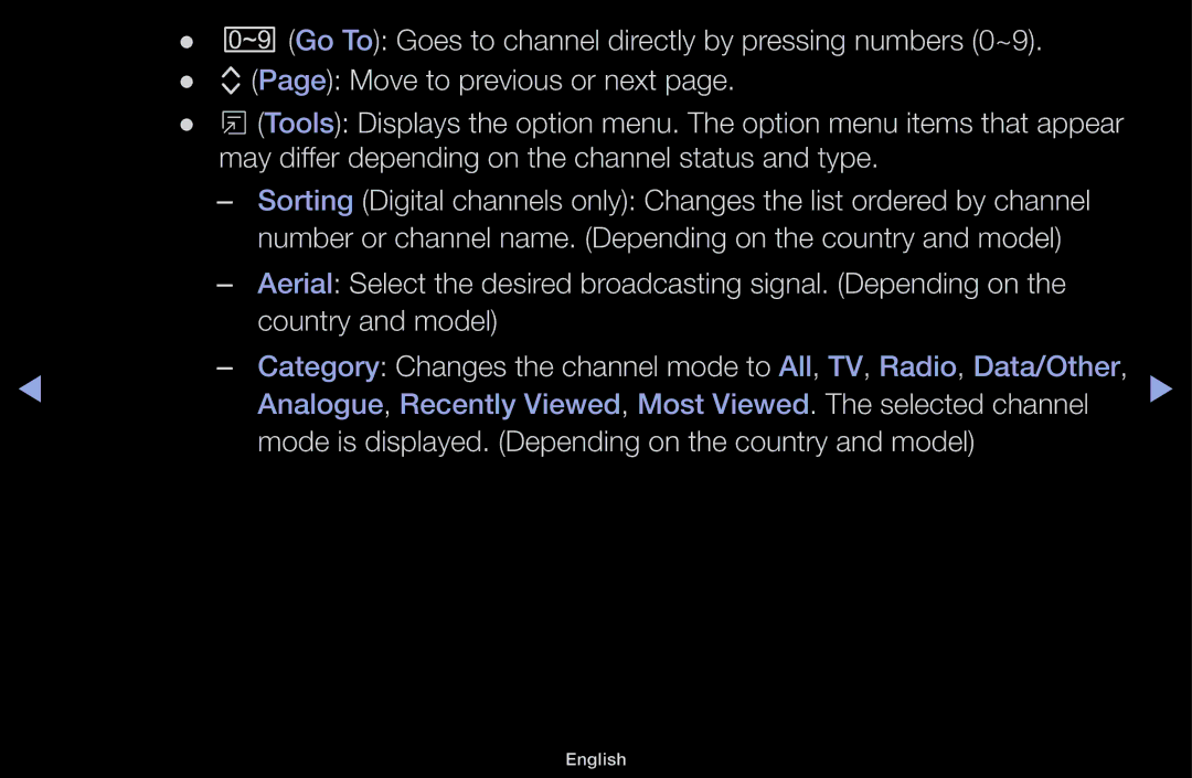 Samsung UA43M5100ARXUM manual Mode is displayed. Depending on the country and model 