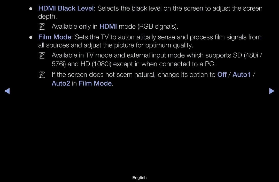 Samsung UA43M5100ARXUM manual Auto2 in Film Mode 