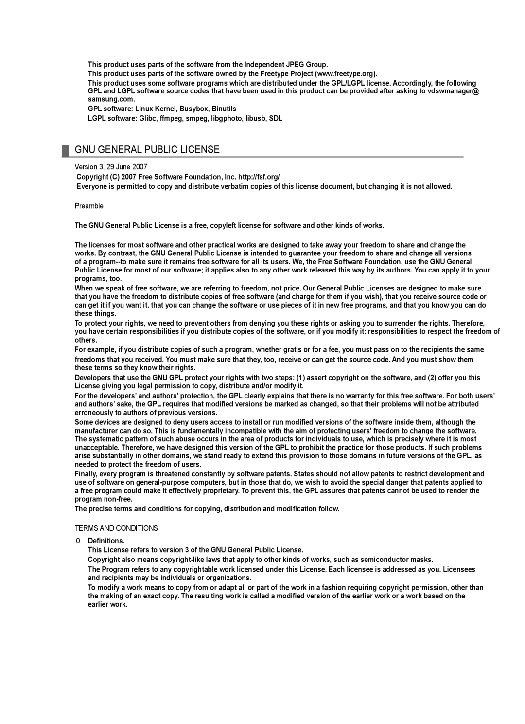 Samsung UA40B7000, UA46B7000, UA55B7000 user manual Version 3, 29 June, Preamble 